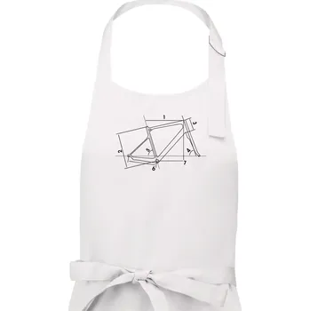 Kuchyňská zástěra Cyclo nákres - Pánská zástěra na vaření - Univerzální velikost ( Bílá )