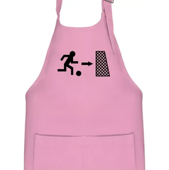 Kuchyňská zástěra Únik fotbal - Dětská zástěra na vaření - Univerzální velikost ( Růžová )