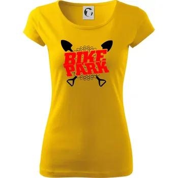 Dámské tričko Bike park lopaty - Dámské triko Pure - XS ( Žlutá )