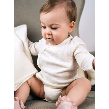 Body Sinsay - Žebrované žerzejové body - krémová - ZF713-01X - ZF713-01X-74