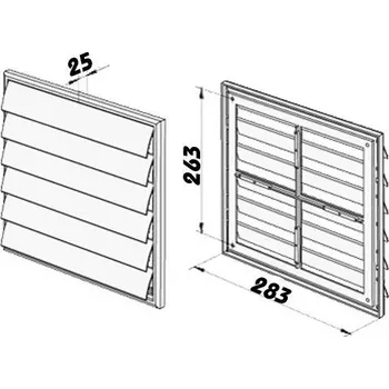 Žaluzie Žaluzie ventilátoru NV 200 53-14-460-05055