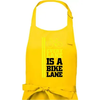 Kuchyňská zástěra Every Lane Bike Lane - Dámská zástěra na vaření - Univerzální velikost ( Žlutá )