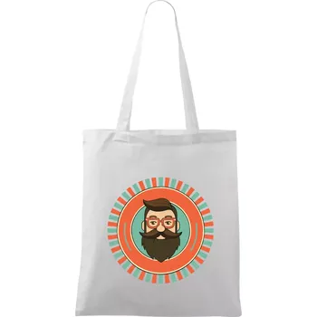 Plnovous v kruhu - Taška bavlněná - 42 x 38 cm ( Bílá )