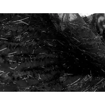 Šifon s ozdobnou nitkou s metalickým efektem METRÁŽ - 4 krémová světlá