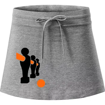 Dámská sukně Fotbálek postavy - Sportovní sukně - two in one - XL ( Tmavě šedý melír )