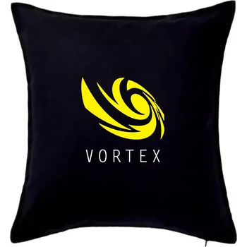 Polštář Vortex logo barevné - Polštář 50x50 - 50x50 - Pouze potah ( Černá )