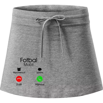 Dámská sukně Fotbal volá - Sportovní sukně - two in one - XL ( Tmavě šedý melír )