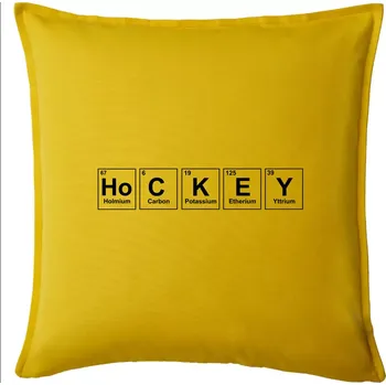 Polštář Hockey - periodická tabulka - Polštář 50x50 - 50x50 - Pouze potah ( Žlutá )