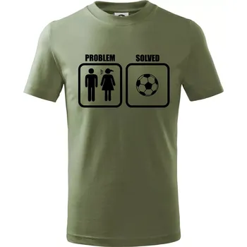 Problém fotbal - Tričko dětské bavlněné - 158 cm/12 let ( Khaki )