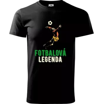 Pánské tričko Fotbalová legenda brankář - Triko extra velké (5-8XL) - 7XL ( Černá )
