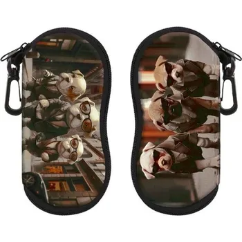 Pouzdro na brýle Pouzdro na brýle 17,9 x 8,5 cm s motivem mafiánských psů ve stylu gangster Sluneční brýle Obleky Zip a karabina