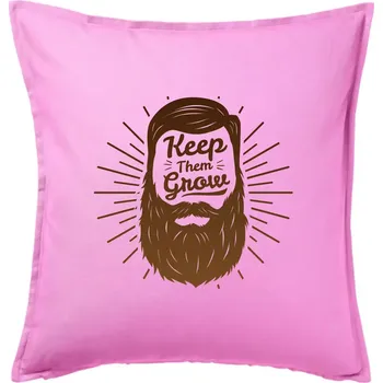 Polštář Keep them grow - Polštář 50x50 - 50x50 - Pouze potah ( Růžová )