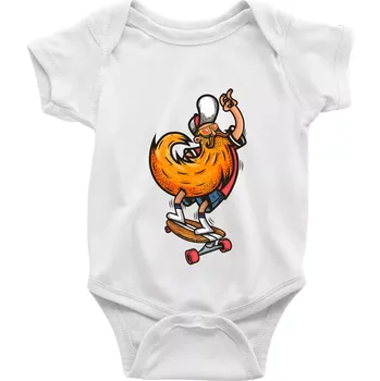 Kojenecký body Mustache board - Body kojenecké s krátkým rukávem - Krátký r. 12-18 měs ( Bílá )