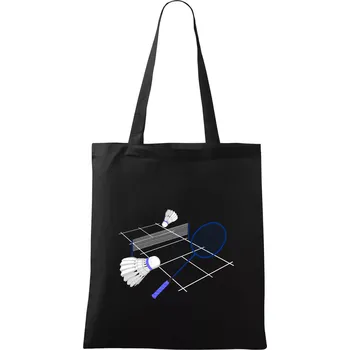 Badminton - hřiště - Taška bavlněná - 42 x 38 cm ( Černá )
