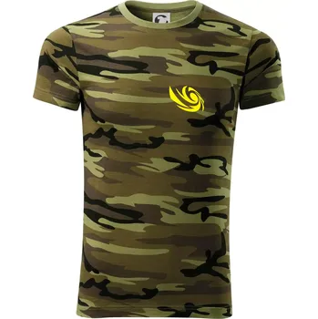 Pánské tričko Vortex logo na prso - Army CAMOUFLAGE - L ( Zelený maskáč )