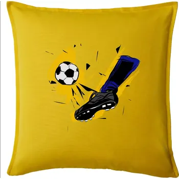 Polštář Kopačka s míčem - Polštář 50x50 - 50x50 - Pouze potah ( Žlutá )