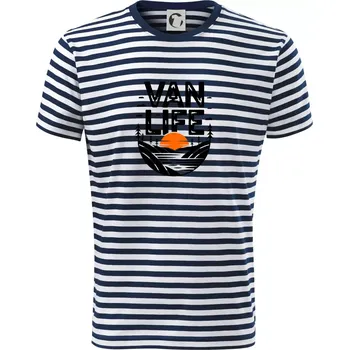 Pánská móda Van life a Západ slunce - Triko na vodu - L ( Prouhovaná )