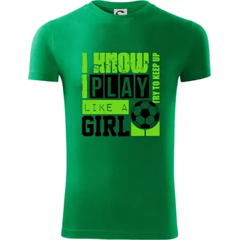 Pánské tričko Play girl - Viper FIT - Pánské zůžené tričko - XL ( Středně zelená )