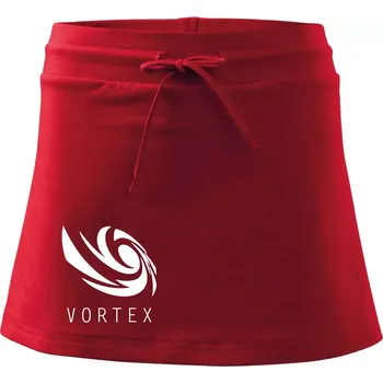 Dámská sukně Vortex logo jednobarevné - Sportovní sukně - two in one - XS ( Červená )