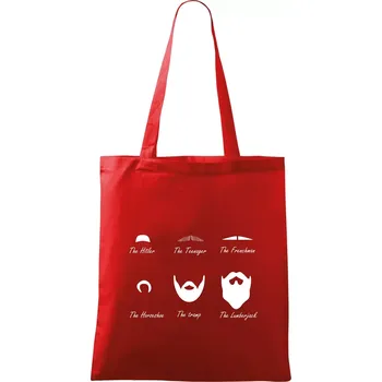Mustache types of mustache - Taška bavlněná - 42 x 38 cm ( Červená )