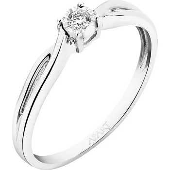 Prsten Prsten z bílého zlata s briliantem - 0,05 ct - ryzost 750 - 101.263