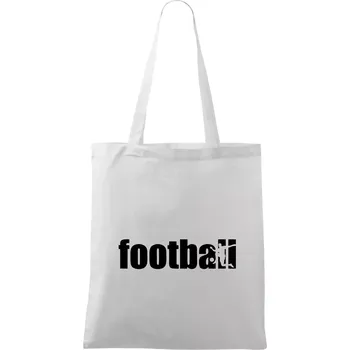 Football nápis - Taška bavlněná - 42 x 38 cm ( Bílá )
