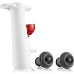 VACU VIN Divay bílá – vakuová pumpička na víno se 2 zátkami