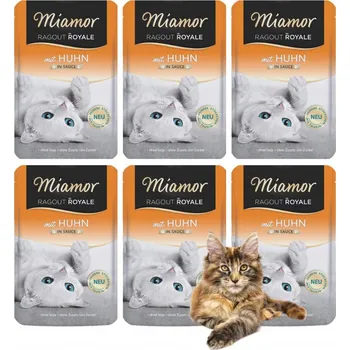 Krmivo pro kočku Miamor RagoutRoyale Krmivo Kot Bezzbożowa Kuřecí v Omáčce Sada 6x100g