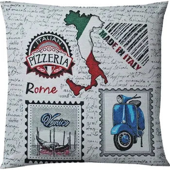 Povlak na polštářek Dekorační povlak na polštář polyesterový MISS LUCY ROME 40 x 40 cm