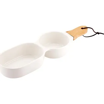 LADELLE Classic Serve Stick bílá - porcelánová miska na dipy