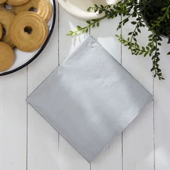 Papírový ubrousek Dekorační papírové ubrousky PAW MONO SILVER 20 ks.