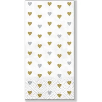 Papírový ubrousek Dekorační papírové ubrousky PAW LOTS OF LOVE WHITE 16 ks.