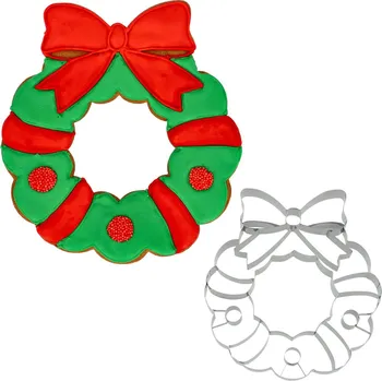 Forma na pečení BIRKMANN Adventní věnec XL 18 cm - nerezová forma / vykrajovátko na sušenky
