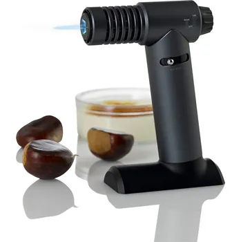 Flambovací pistole ADHOC Api černá – kovová flambovací pistole pro výrobu Creme brulee