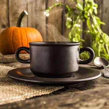 BOLESŁAWIEC GU-900/908 DEK. 908 260 ml - keramická miska na vývar s podšálkem