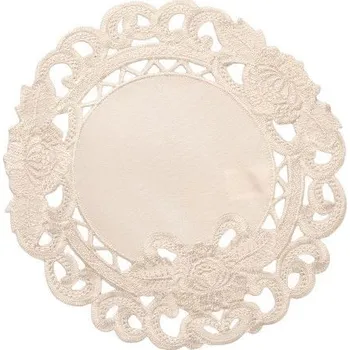 Papírový ubrousek Dekorační polyesterový ubrousek JEDEKA HAFT 8810 WHOLE ECRU 30 cm