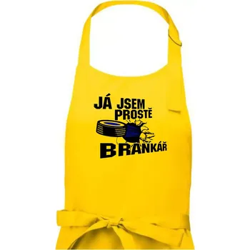 Kuchyňská zástěra Ja jsem prostě brankář (hokej) - Pánská zástěra na vaření - Univerzální velikost ( Žlutá )