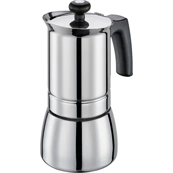 Příprava kávy CILIO Tosca pro 4 šálky espresso (4 tz) - kávovar z nerezové oceli
