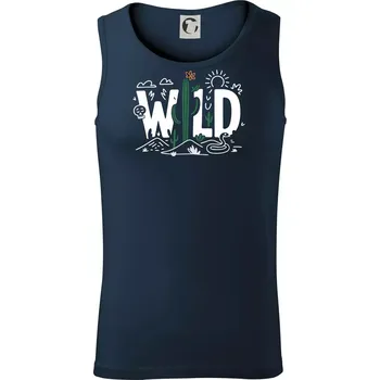 Wild - kaktusy - Tílko pánské Core - 2XL ( Námořní modrá (velmi tmavá - téměř černá) )