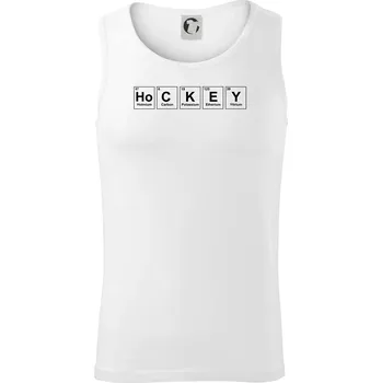 Hockey - periodická tabulka - Tílko pánské Core - L ( Bílá )
