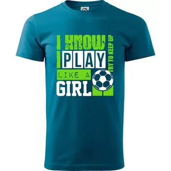 Play girl - Klasické pánské triko vyšší gramáže - S ( Petrolejová )