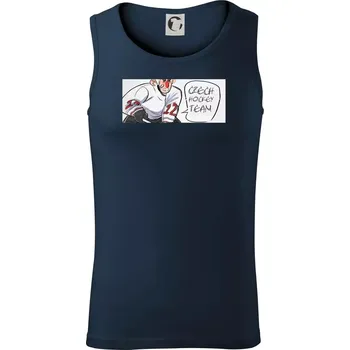 Czech hockey team animovaná postava - Tílko pánské Core - XL ( Námořní modrá (téměř černá) )