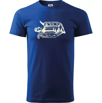 Pánské tričko Šlapka cyklo pedál - Triko extra velké (5-8XL) - 7XL ( Královská modrá )