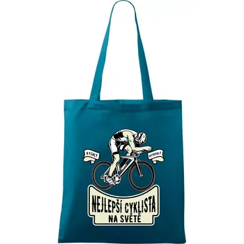 Nejlepší cyklista na světě - Taška bavlněná - 42 x 38 cm ( Petrolejová )