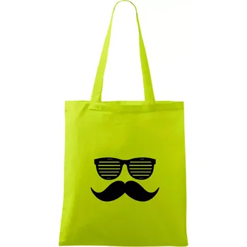 Mustache brýle - Taška bavlněná - 42 x 38 cm ( Limetková )