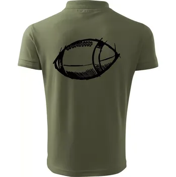 Pánská košile Americký fotbal míč skica - Polokošile pánská Pique Polo 203 - 4XL ( Khaki )
