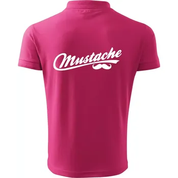 Pánská košile Mustache - nápis - Polokošile pánská Pique Polo 203 - 5XL ( Purpurová )
