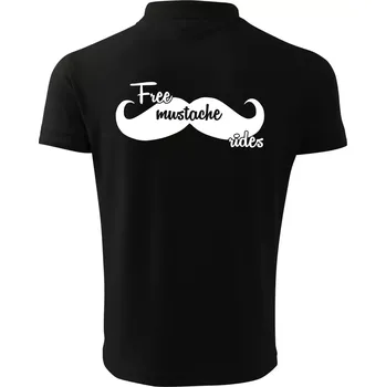 Pánská košile Free Mustache rides - Polokošile pánská Pique Polo 203 - 5XL ( Černá )