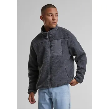 Teddy Jacket With Stand Up Collar - cloudgrey 4XL