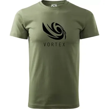 Pánská móda Vortex logo jednobarevné - Klasické pánské triko vyšší gramáže - XL ( Khaki )